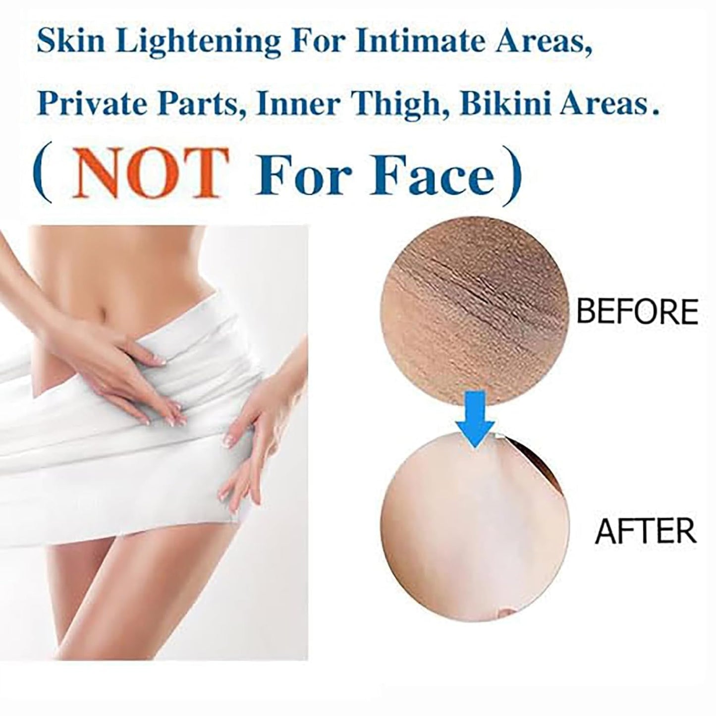 SMILEFACE Skin Lightening Serum Anal Bleach Cream with Kojic Acid, Arbutin, Vitamin C Vitamin E for Anal, Intimate Areas, Private Parts, Butt, Bikini Area, Anus, Inner Thighs.